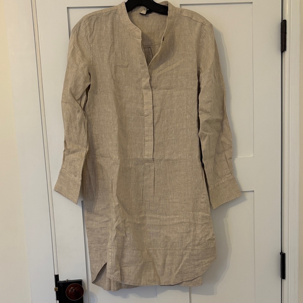 Tuckernuck Natural Linen Emilia Dress, Size S